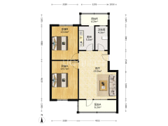 华北铝南院   两居室 户型方正 一梯两户-涿州华北铝业南院生活小区户型图