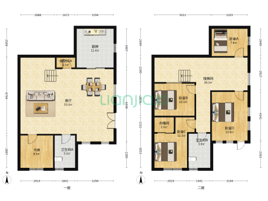 水都南岸(一期) 5室1厅2卫 177平方