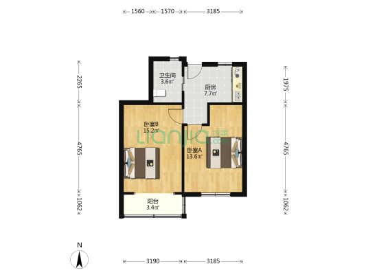 国顺路389弄 2室0厅1卫 55平方