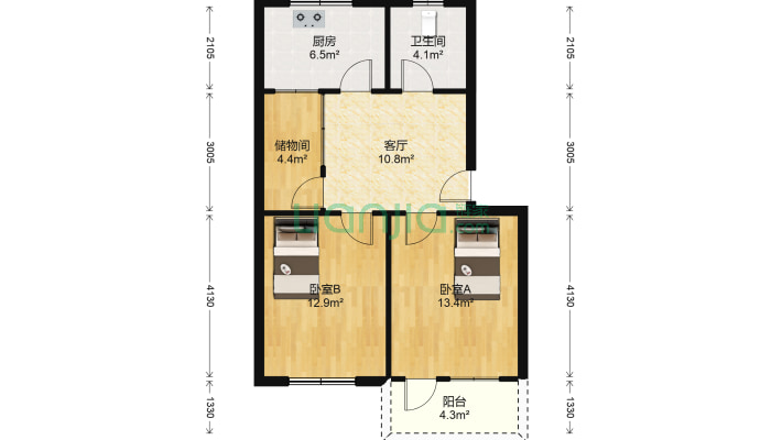 老建设银行宿舍二手房实景图