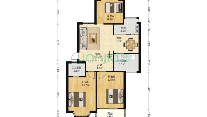 省团校宿舍二手房实景图
