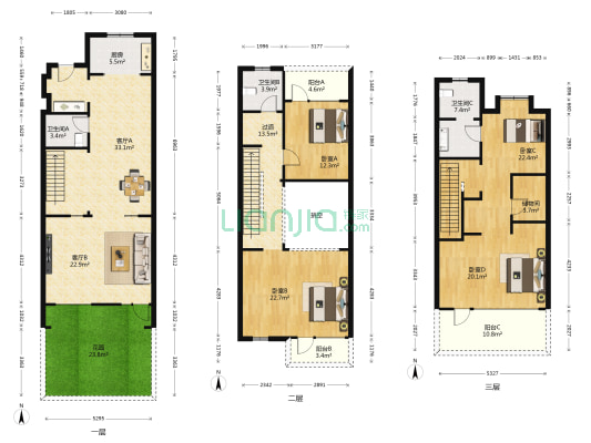 万科惠斯勒小镇 4室2厅3卫 207平方