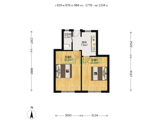 长乐路1131弄 2室0厅1卫 53平方