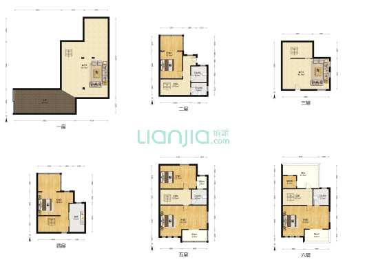 凤凰城 5室2厅4卫 344平方