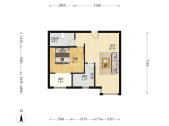 汇元新天地 1室1厅 南-涿州汇元新天地户型图