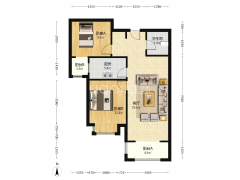 业主诚意出售 南向两居 房本满-涿州香邑溪谷户型图