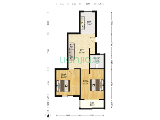 银杏新村 2室1厅1卫 72平方