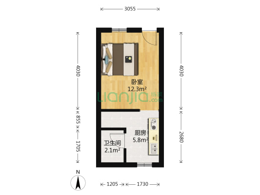 五三大道71号 1室0厅1卫 28平方