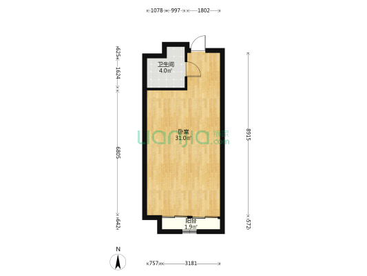 万科早城(一期) 1室0厅1卫 60平方