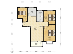 华融现代城，南北通透三居，房本满二，业主诚意出售-涿州华融现代城户型图