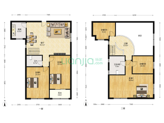 金邮小区 3室1厅2卫 217平方