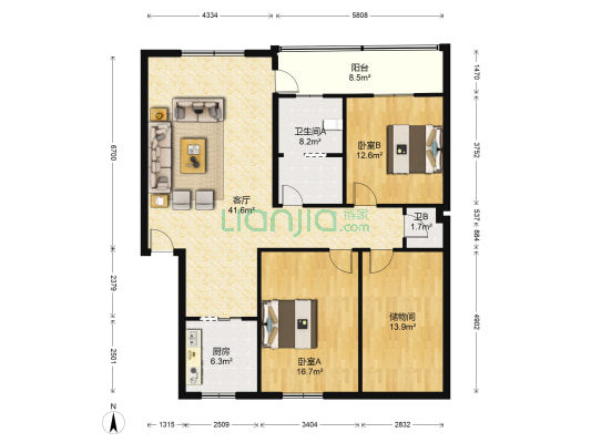 汶川县教育局都江堰市干休所 2室1厅2卫 124平方