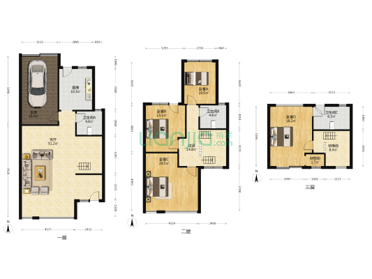 檀香花苑(别墅) 4室1厅3卫 209平方