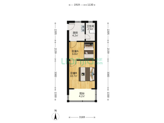 清河路173号 2室0厅1卫 38平方
