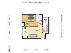 正规一室一厅，拎包入住。居家更方便舒适-重庆巨成龙湾户型图