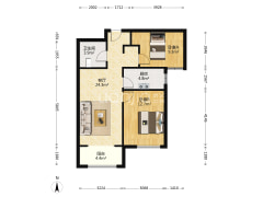 业主诚意卖，无遮挡，房本满二。-涿州K2狮子城北区户型图