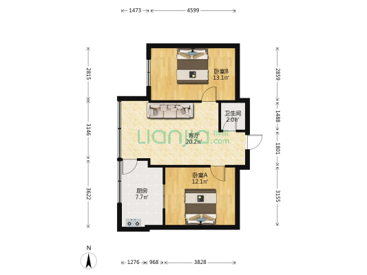 东新区路36号 2室1厅1卫 62平方
