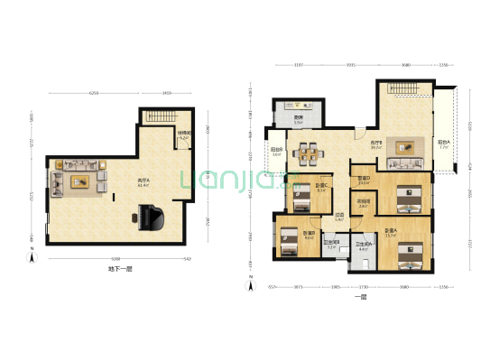 梵锦108 4室2厅2卫 225平方