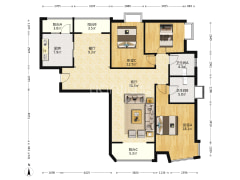开发区 御景园 精装三居室 带车位地下室-涿州君临天下御景园户型图