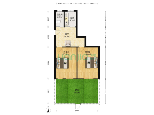 晓庄47号小区 2室1厅1卫 67平方
