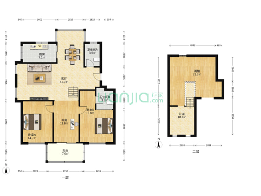 悦湖湾 3室1厅2卫 115平方