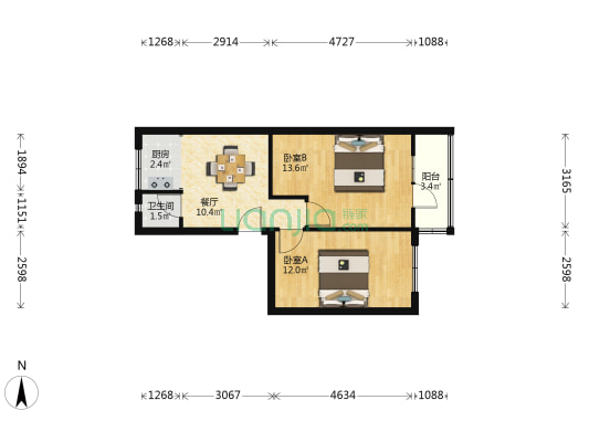 康怡园小区 2室1厅1卫 48平方