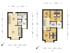 2房跃层，住家装修，直接入住，采光好，低价出售-重庆融科金湖湾户型图