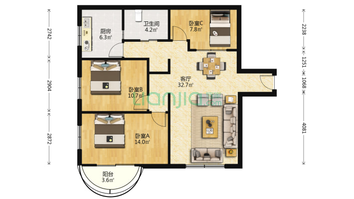 六角大楼二手房实景图