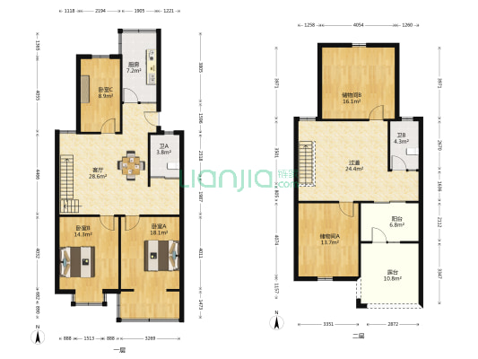 桦樟名苑 3室1厅2卫 149平方