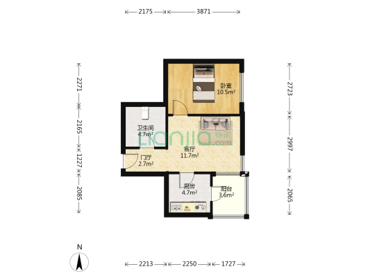 顺通家园 1室1厅1卫 55平方