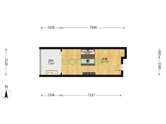 重庆时代中心 1室0厅0卫 52平方