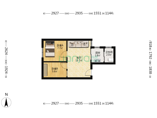 春蕾苑 2室1厅1卫 40平方