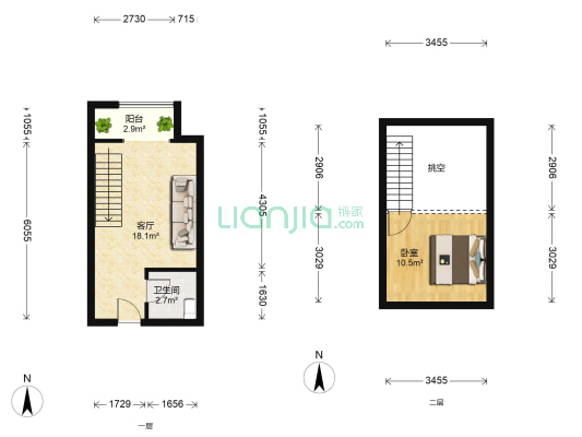 中太新时代商业街 1室1厅1卫 33平方