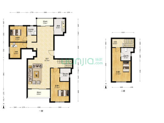 华发公园首府 4室1厅3卫 133平方