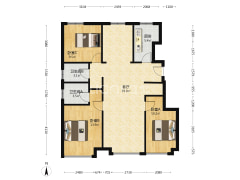 华远海蓝城二期 4室2厅 南 北-涿州华远海蓝城二期户型图