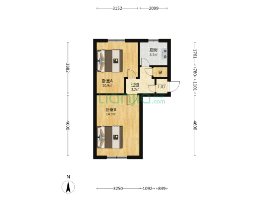 工人村一小区 2室0厅0卫 47平方