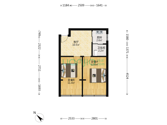 西林巷14号 2室1厅1卫 50平方