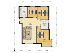三利中和城一期 3室1厅 南 北-涿州三利中和城一期户型图