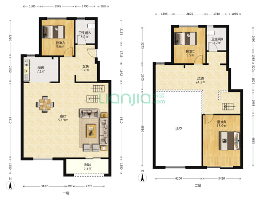 盛泽御园 3室1厅2卫 174平方