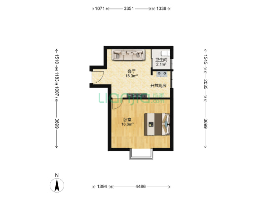城馨嘉园·襄遇 1室1厅1卫 48平方