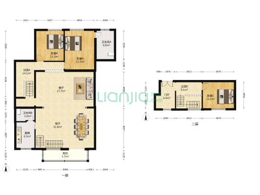 欧陆经典 3室2厅2卫 205平方