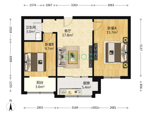 此房满五唯一  配套成熟  交通方便 南朝向