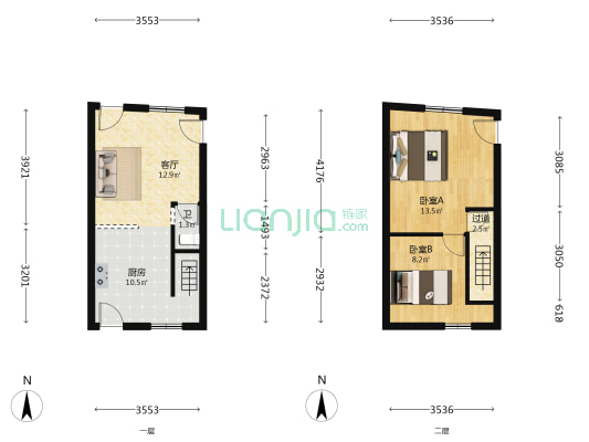 石碶村 2室1厅1卫 110平方