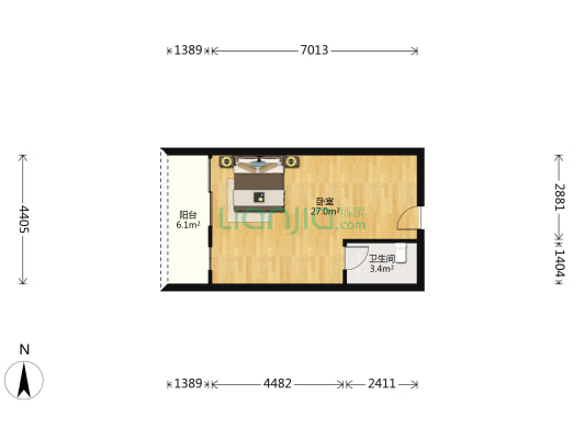 和顺苑（南朗镇） 1室0厅1卫 44平方