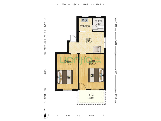 泉塘小区三区 2室1厅1卫 63平方