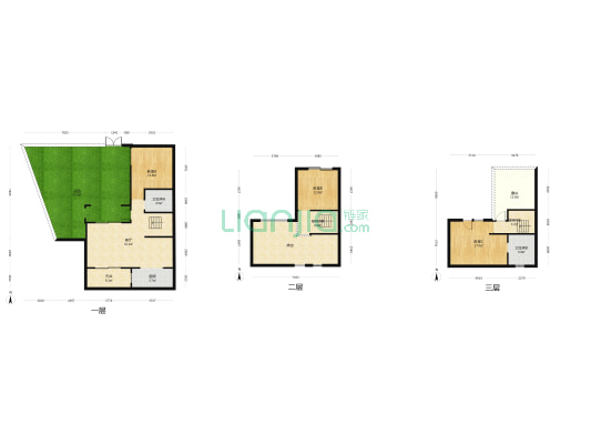 金地自在城 3室1厅2卫 124平方