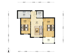 德信公园 交通方便 小区24小时安保 中高喽层采光好-涿州华阳风景户型图
