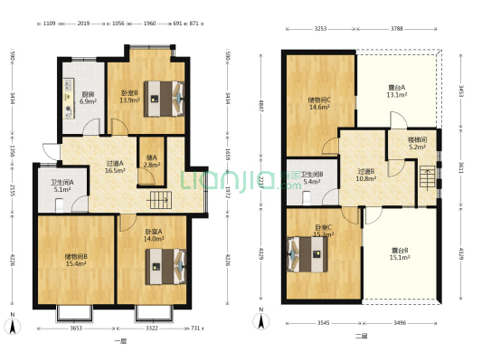独山嘉园东区 3室0厅2卫 127平方