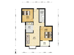 联合七号院，房本满二，前后无遮挡，毛坯随意装-涿州联合七号院户型图
