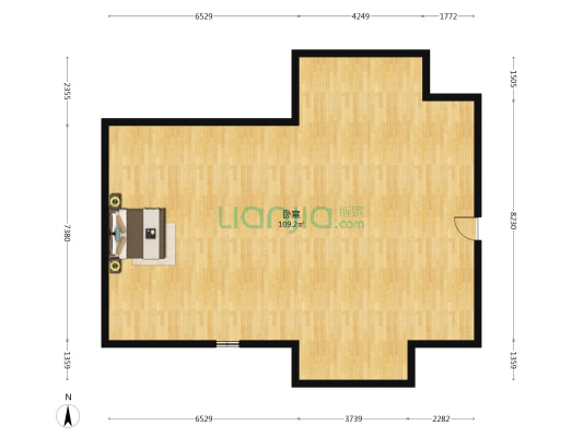 长沙北中心保利时代A区 1室0厅0卫 130平方